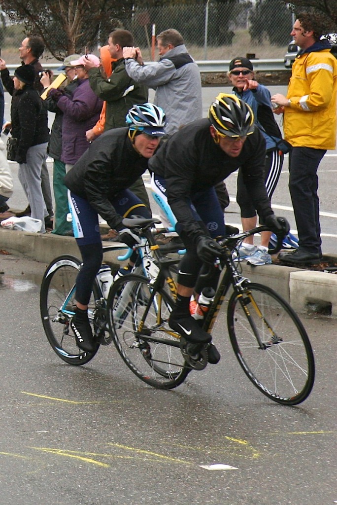 Leipheimer drafting Armstrong