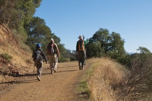 Hiking On the trail in Almaden Quicksilver