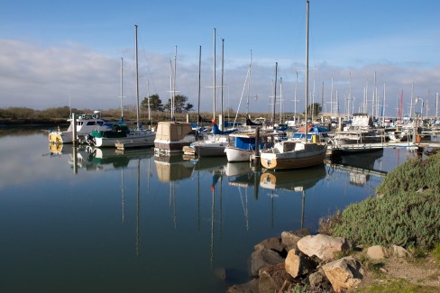 Small harbor in Morro Bay near the state park and golf course