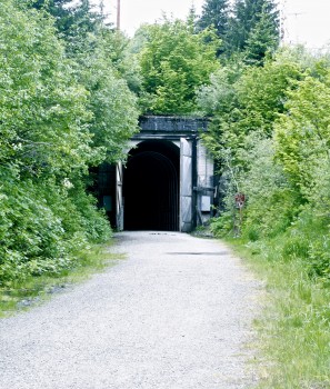 Long old railroad tunnel