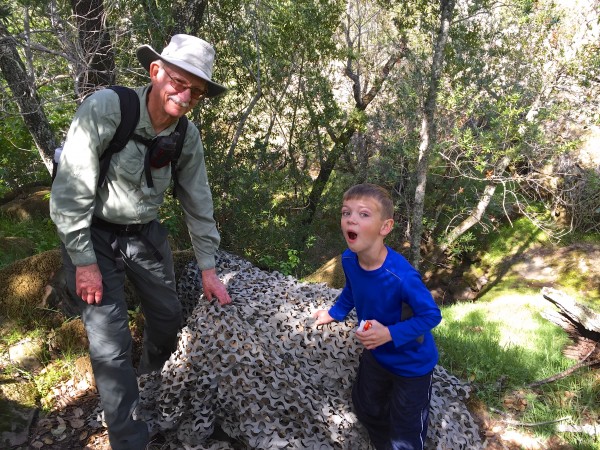Under the camouflage is one of the largest caches I've ever seen