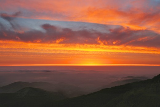 Sunset from TV tower road