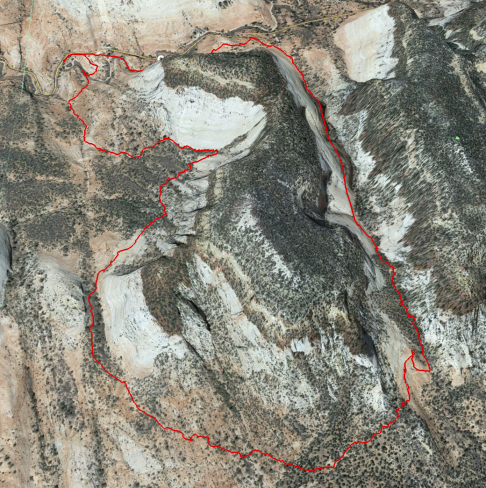 Track for Separation and Checkerboard Canyons hike